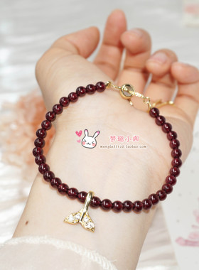 天然石榴石水晶手链手串饰品