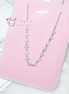 纯银百搭配饰短款生日礼物锁骨链