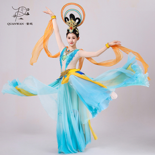 敦煌飞天神女沙漠异域风情旅拍仙气女艺考飘逸古典舞蹈演出服定制
