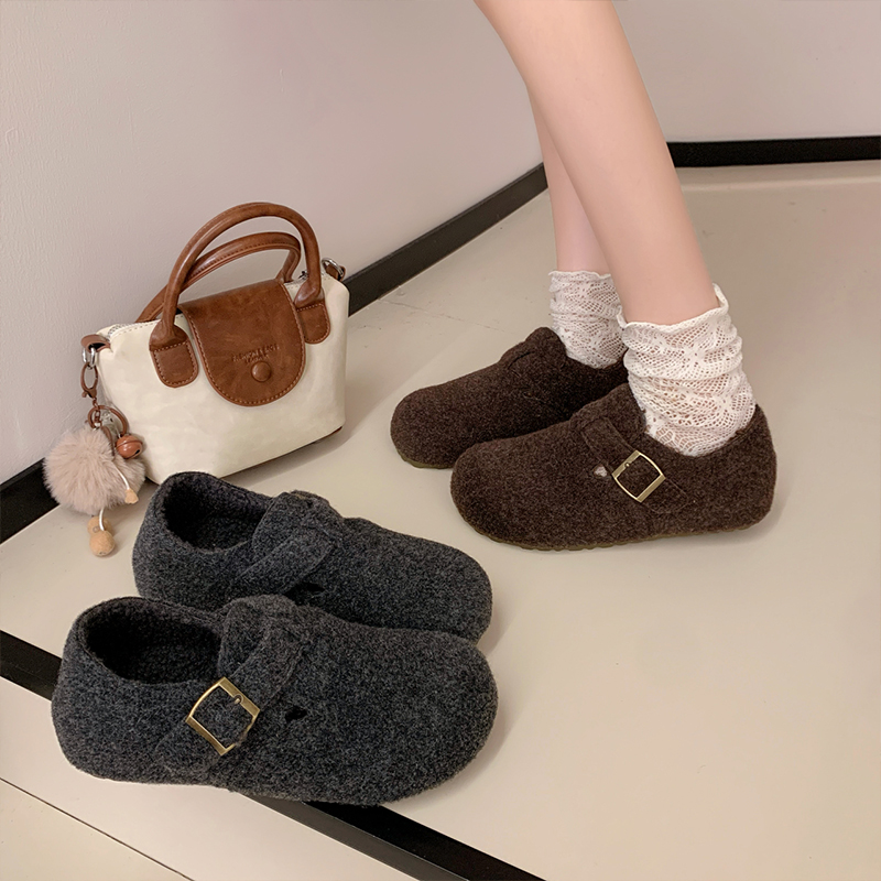 毛毛鞋女2025秋冬新款内增高棉鞋