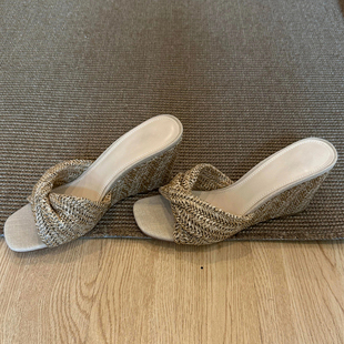 拖鞋 百搭配裙子露趾高跟鞋 女夏外穿2025新款 小个子增高坡跟凉拖鞋