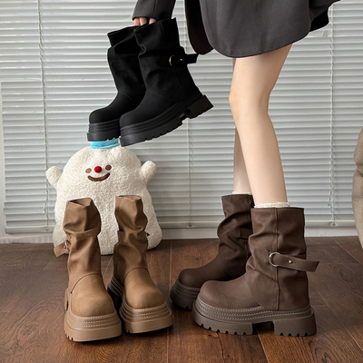 美拉德短筒马丁靴女2025秋冬季