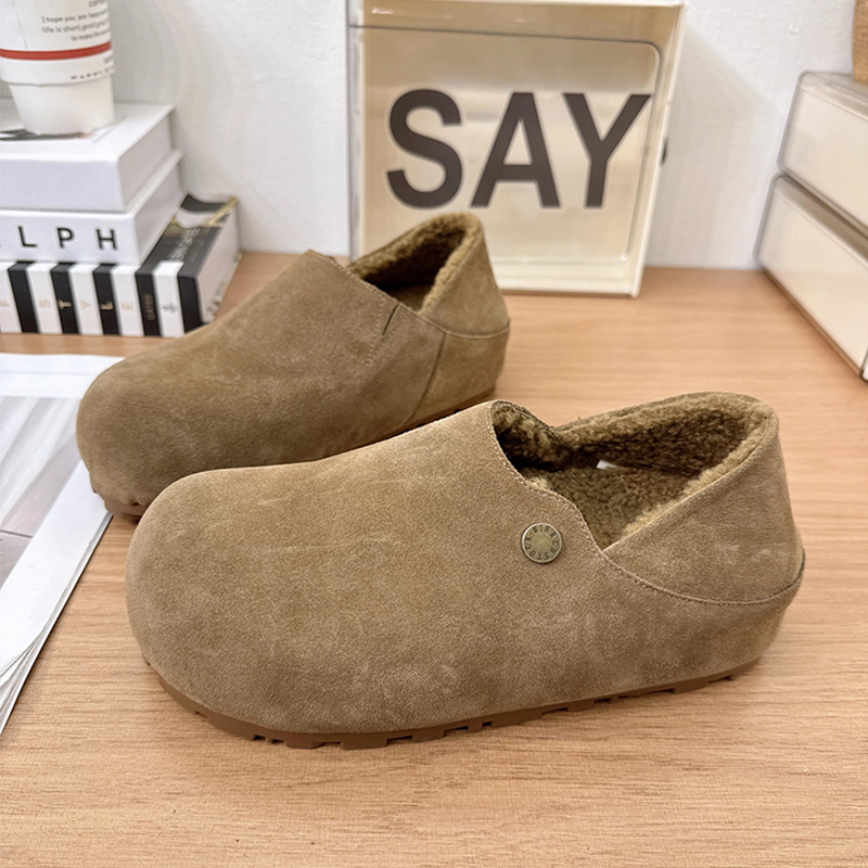 加绒保暖大头勃肯鞋女2025冬季