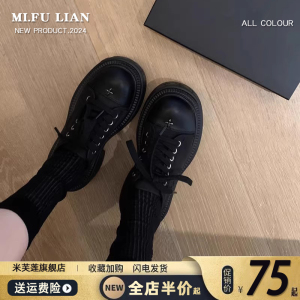 厚底增高帆布鞋女2024春秋新款增高松糕单鞋英伦风大头休闲小白鞋