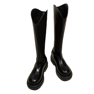 马丁靴长筒靴女2025新款秋冬加绒厚底女靴子高筒骑士靴小个子长靴