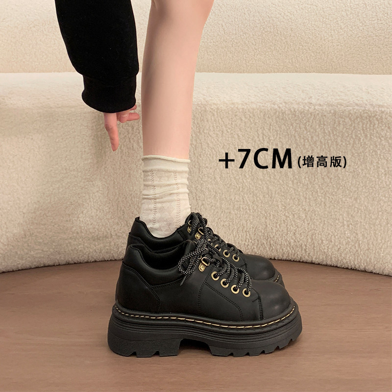 厚底增高学院风小皮鞋女2026春秋