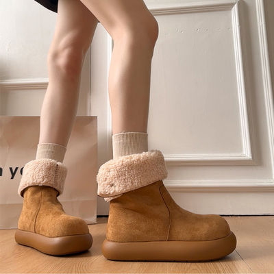 厚底雪地靴女款2025新款冬季毛毛
