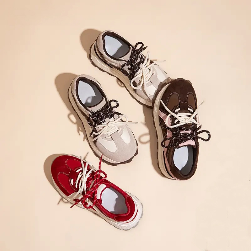 复古小个子厚底德训鞋女2025秋季