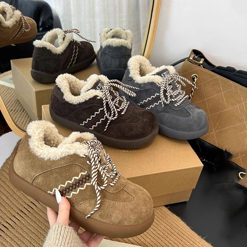 加绒勃肯保暖棉鞋女2025冬季新款