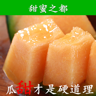甜蜜之都新疆直发淖毛湖哈密瓜脆甜西周蜜17号3至4个装18到20斤
