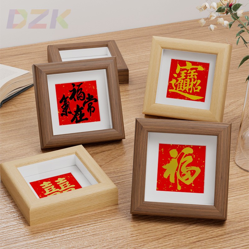 ins文字相框摆台4寸木质玻璃桌面装饰画拍照道具方形现代简约g4