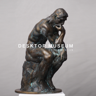 罗丹 沉思者/思想者 著名经典青铜雕塑作品 艺术家居装饰摆件模型