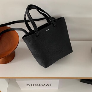 OL通勤荔枝纹 SHINE 真皮牛皮 Row高端贵货 手提单肩腋下包 The