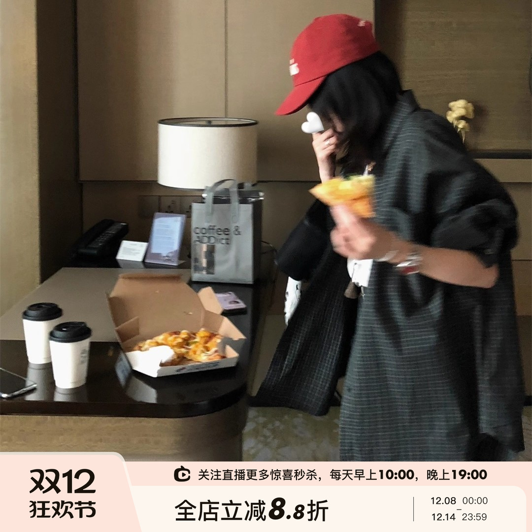 SHINE 秋季新品 定制色织 宽松廓形设计感 经典格纹 全棉长袖衬衫