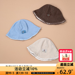 OCE爱丽丝漫游仙境小圆帽渔夫帽子圆脸显脸小大头围盆帽热销双面