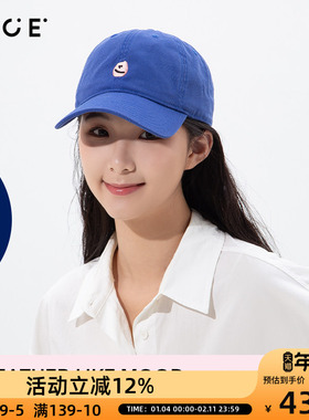 OCE刺绣帽子女棒球帽显脸小韩版大头围加宽帽檐