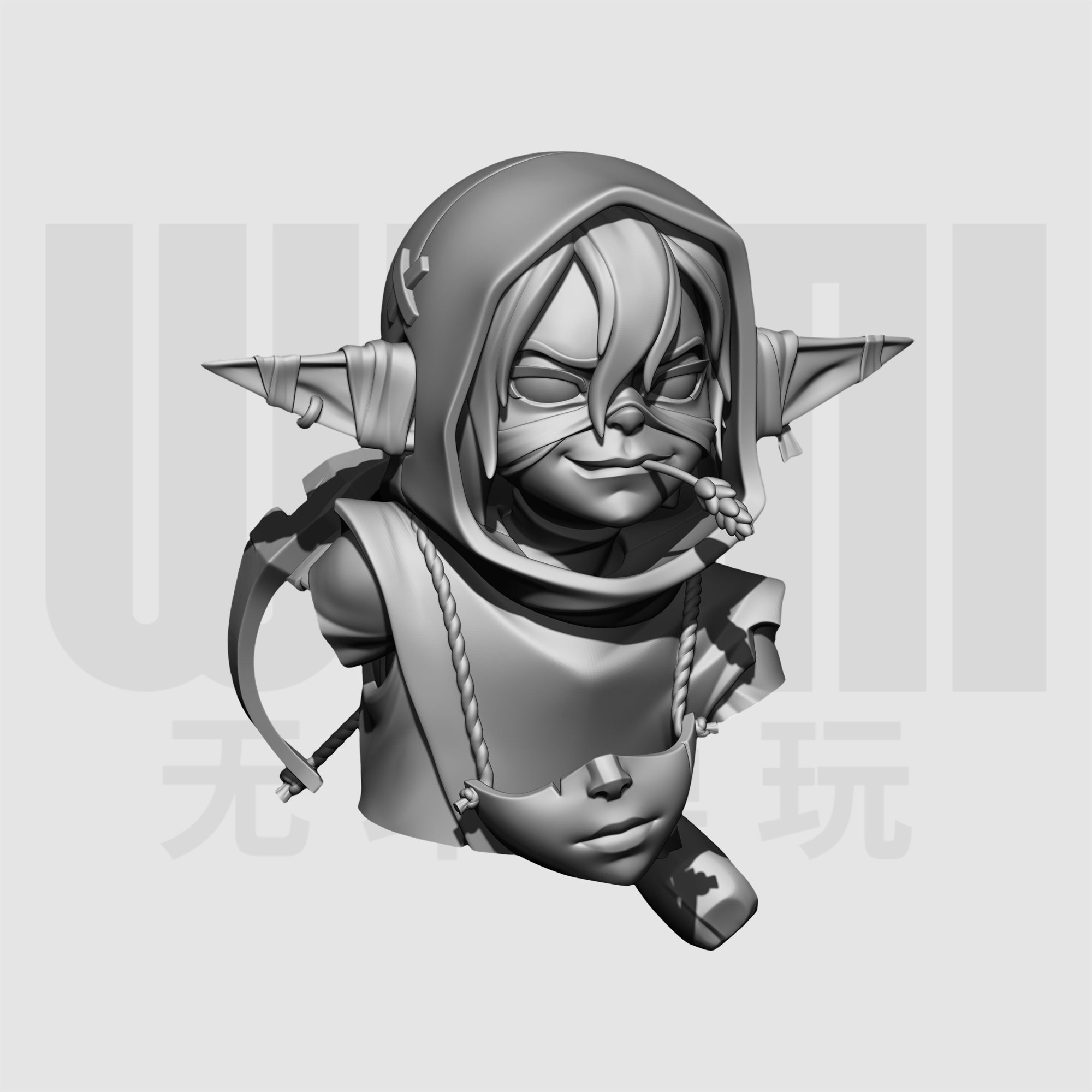 原创 哥布林诺特 1/10胸像白模 16比例GK树脂白模手办模型 1711