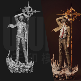 死亡笔记 夜神月 基拉 卡密 1/24GK白模手办 18比例树脂模型 6348