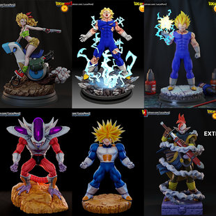 1/24 兰琪 贝吉塔 弗利萨 18比例GK白模手办3D打印兵人模型 4029