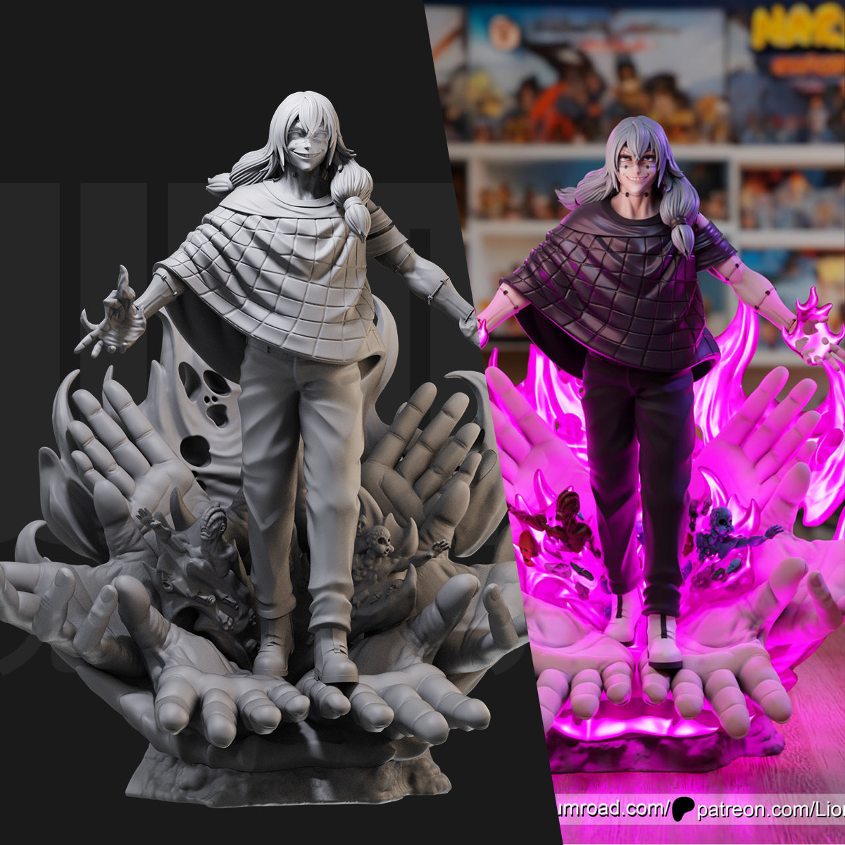 1/24 真人 咒术回战 日漫 18比例GK白模手办3D打印兵人模型 5724