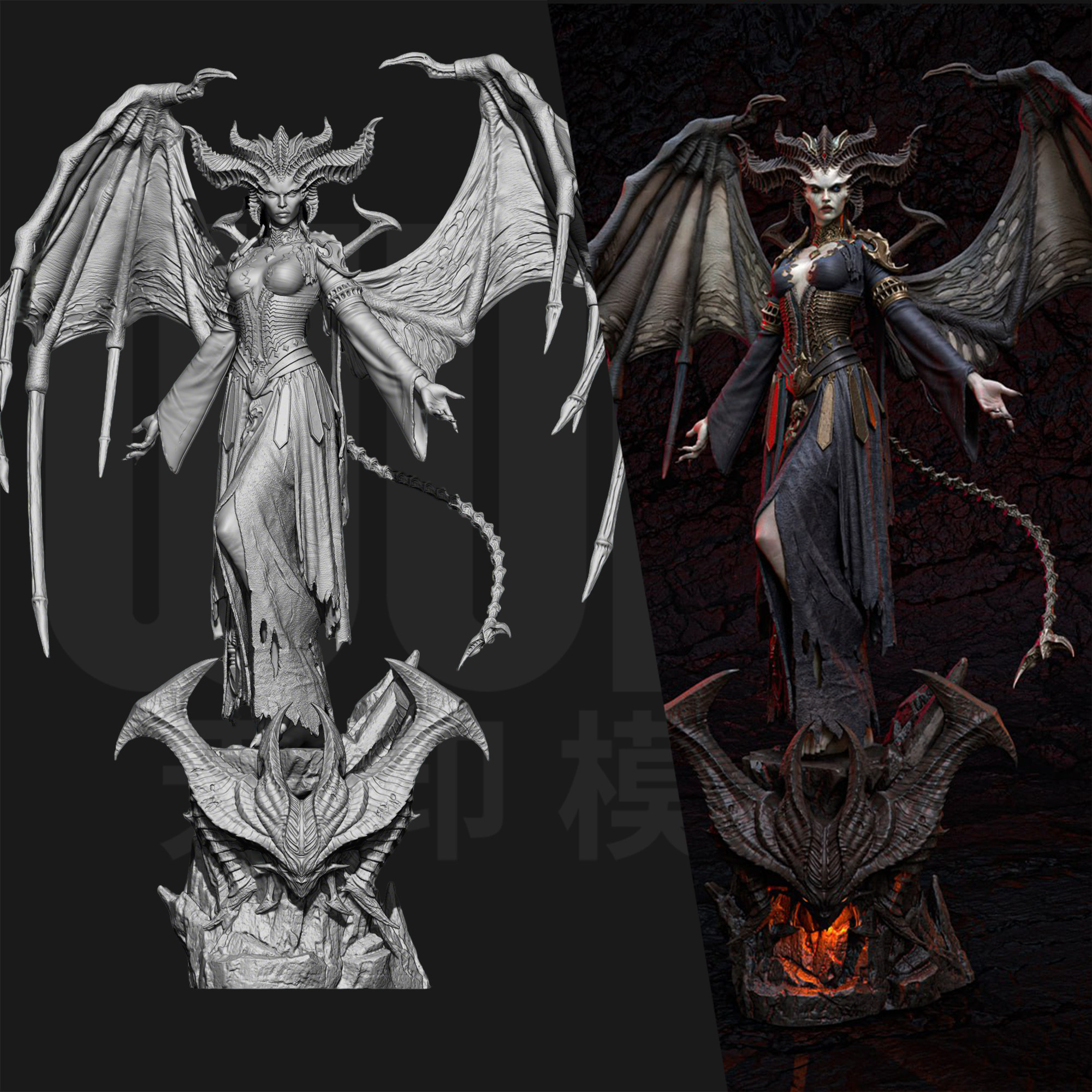 暗黑破坏神 莉莉丝 1/24GK白模手办18比例树脂3D打印模型 6773,模玩/动漫/周边/娃圈三坑/桌游,手办/手办景品,淘宝优惠券,粉丝福利购,淘宝优惠卷