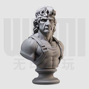 1/10 兰博 第一滴血 史泰龙 硬汉 16比例GK树脂白模手办模型 1518