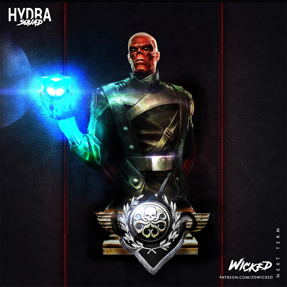 1/10 红骷髅 美国队长 漫威 反派 16比例GK树脂白模手办模型 1012