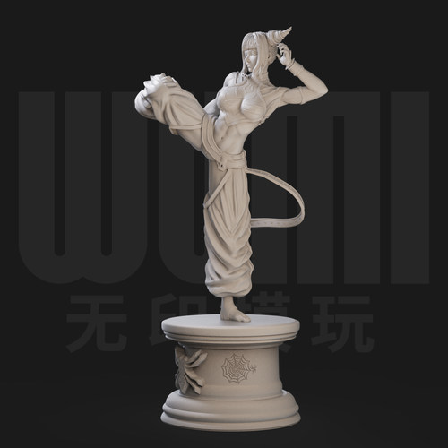 超级街头霸王韩蛛俐1/24白模GK手办 35比例兵人3D打印模型 809