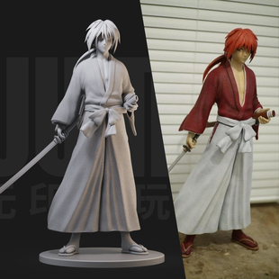 浪客剑心 绯村剑心 1/24GK白模 1比12手办3D打印树脂模型 389