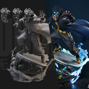 1/24 靜電侠维吉尔 DC 美漫18比例GK白模手办3D打印兵人模型 5441