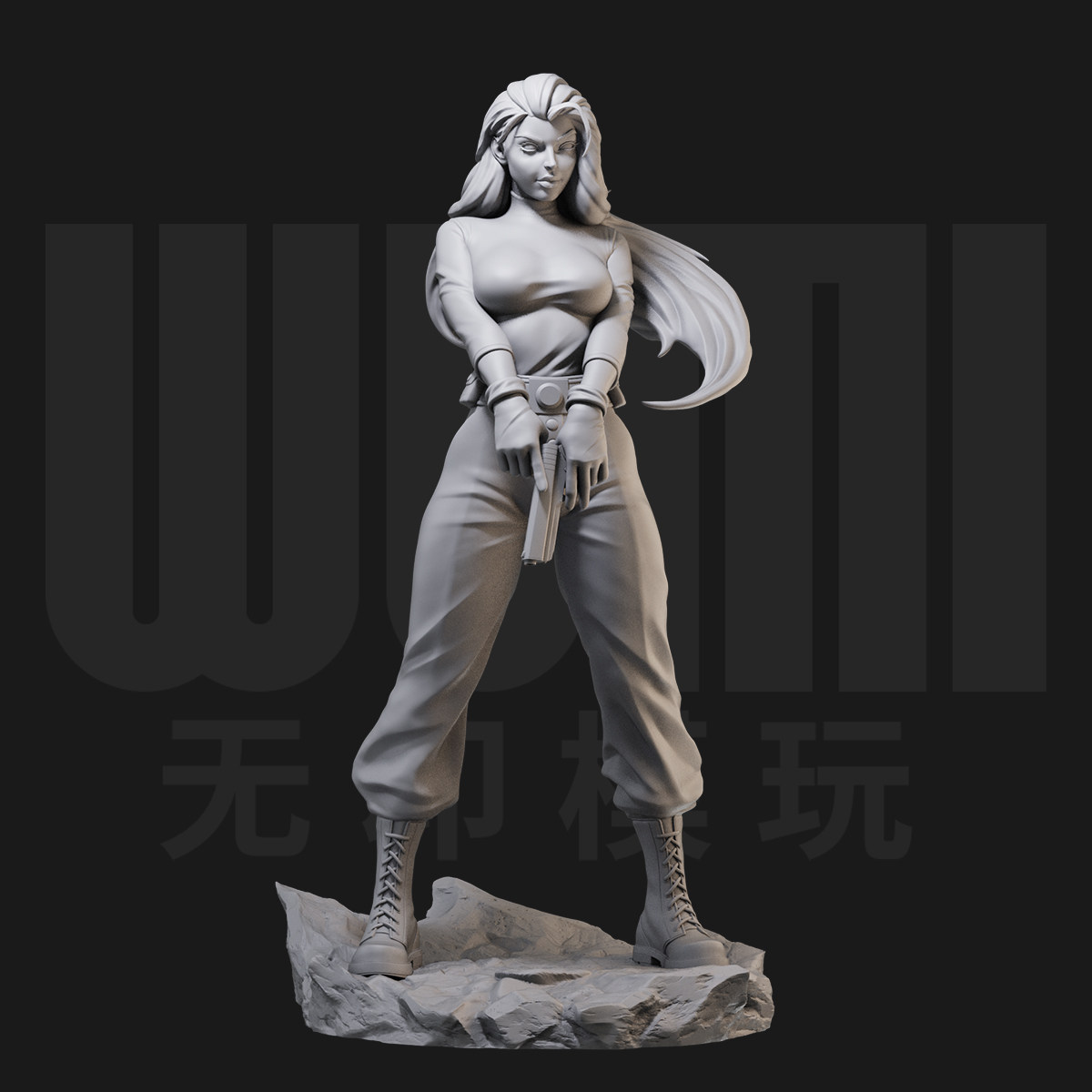1/24 金姆 麻辣女孩 动画 18比例GK白模手办3D打印兵人模型 3538