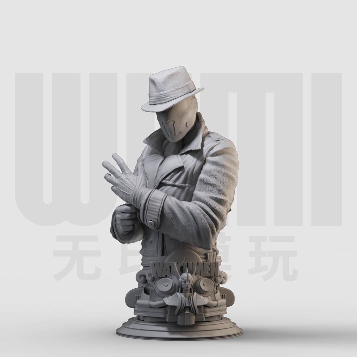 守望者罗夏胸像GK白模