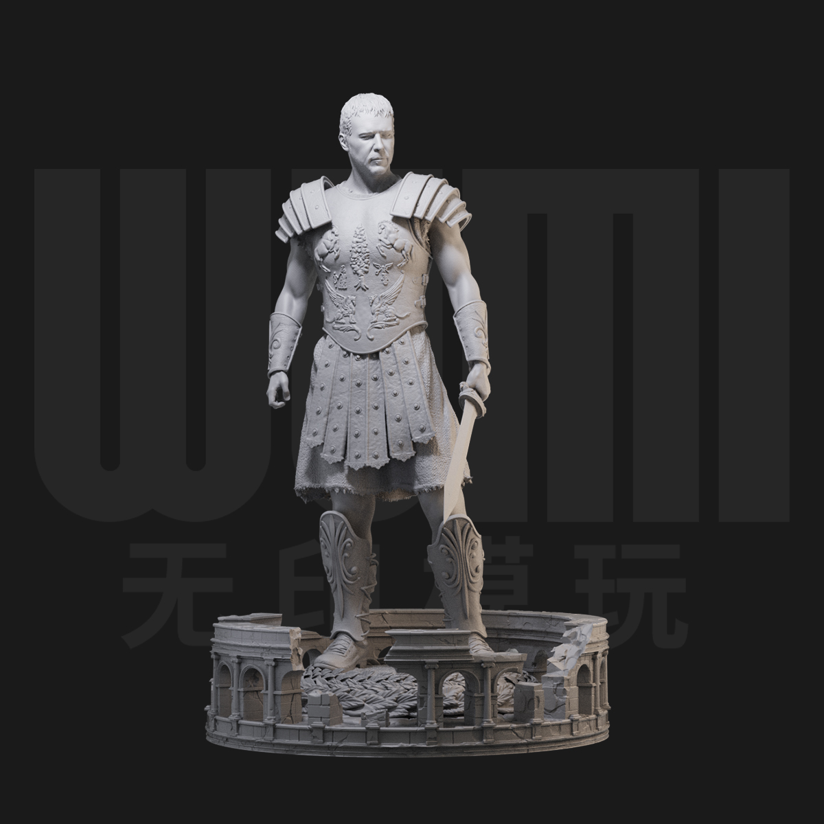 1/24马克西蒙斯 角斗士 18比例GK白模手办 3D打印兵人模型 2618