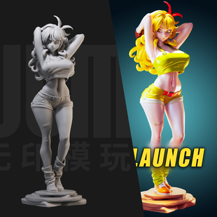 1/24 金发兰琪 龙珠 18比例GK白模手办3D打印兵人模型 3232