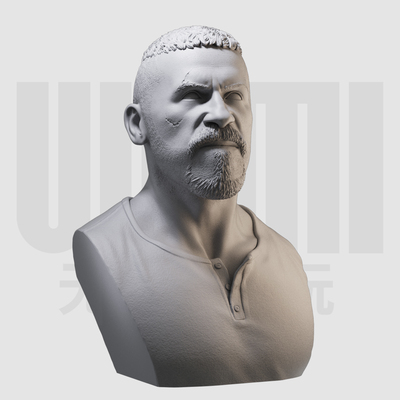 1/10 无可争议 尤里博伊卡胸像 16比例GK树脂白模手办模型 499