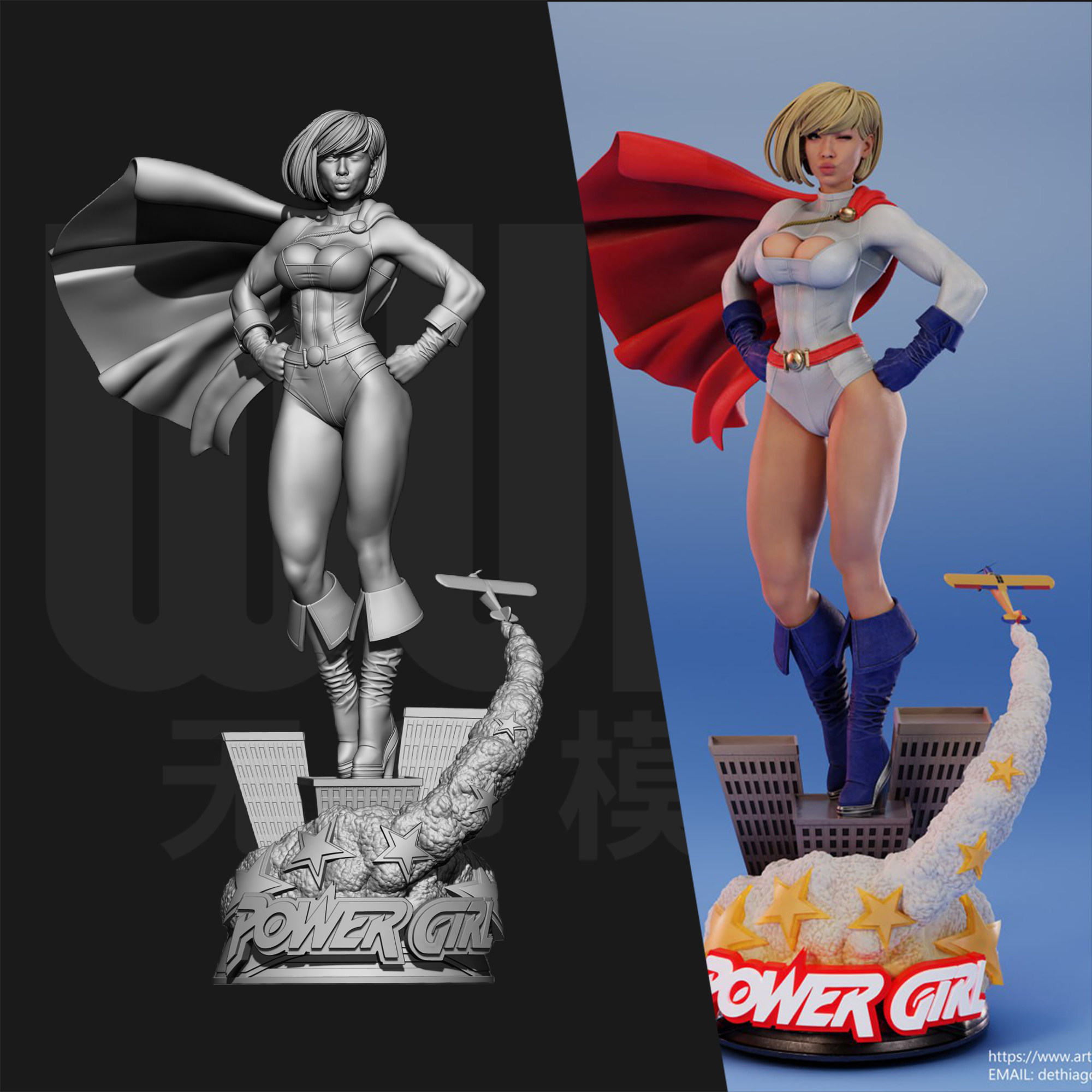 DC 神力女孩 卡拉·佐 1/24GK白模手办 18比例树脂3D打印模型6755,模玩/动漫/周边/娃圈三坑/桌游,手办/手办景品,淘宝优惠券,粉丝福利购,淘宝优惠卷