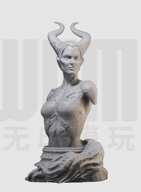 1/10 玛琳菲森半身胸像 沉睡魔咒 16比例GK树脂白模手办模型 577