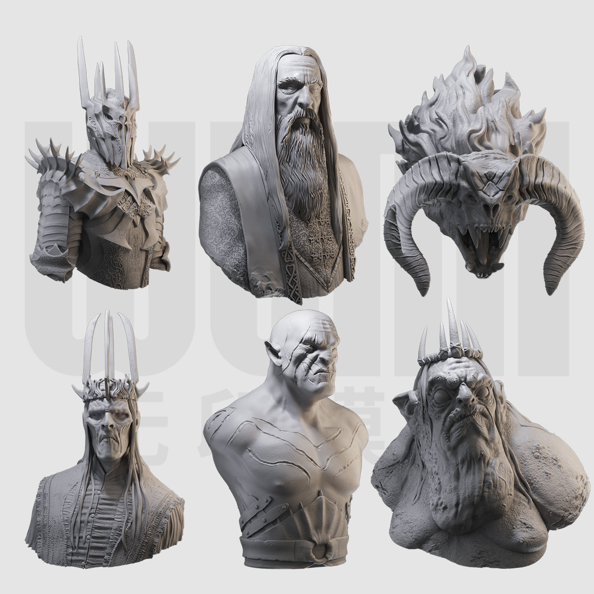 索伦安格玛萨鲁曼指环王模型