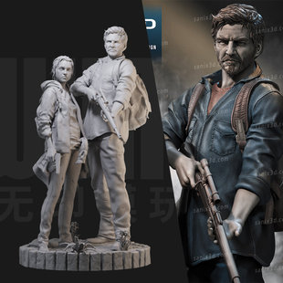 1/24最后生还者 艾莉 乔尔 18比例GK白模手办3D打印兵人模型 3067
