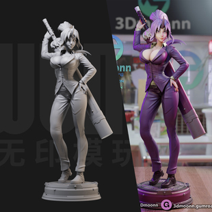 1/24 紫苑 转生变成史莱姆 18比例GK白模手办3D打印兵人模型 5955