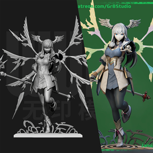 异度神剑 梅莉亚 1/24GK白模手办 18比例树脂3D打印模型  6814