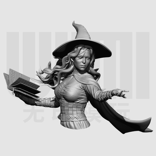 原创 巫师 塔莎 1/10胸像白模 16比例GK树脂白模手办模型 1715