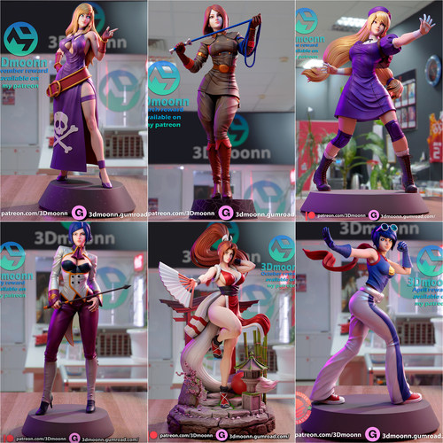 【拳皇】不知火舞珍妮特薇普四条伊丽李梅 1/24GK白模型手办 588