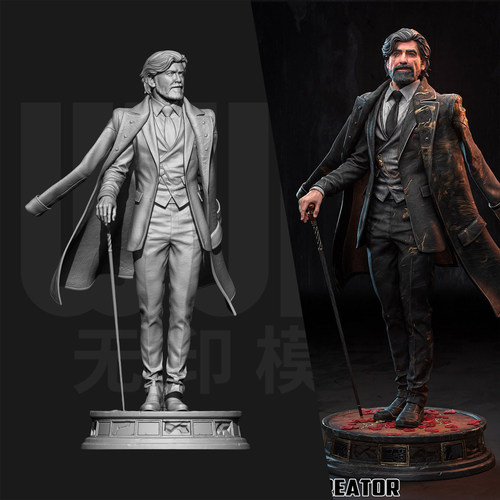 光与影 雷诺阿 传奇绘师1/24GK白模手办18比例树脂3D打印模型6581