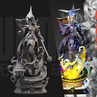 1/24 黑魔导女孩 游戏王 18比例GK白模手办3D打印兵人模型 3754