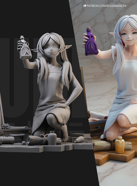 1/24 芙莉莲 葬送的芙莉莲 18比例GK白模手办3D打印兵人模型 5271