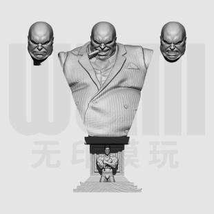 漫威 金并 超级反派 1/10白模胸像 16比例 GK树脂白模手办 1960