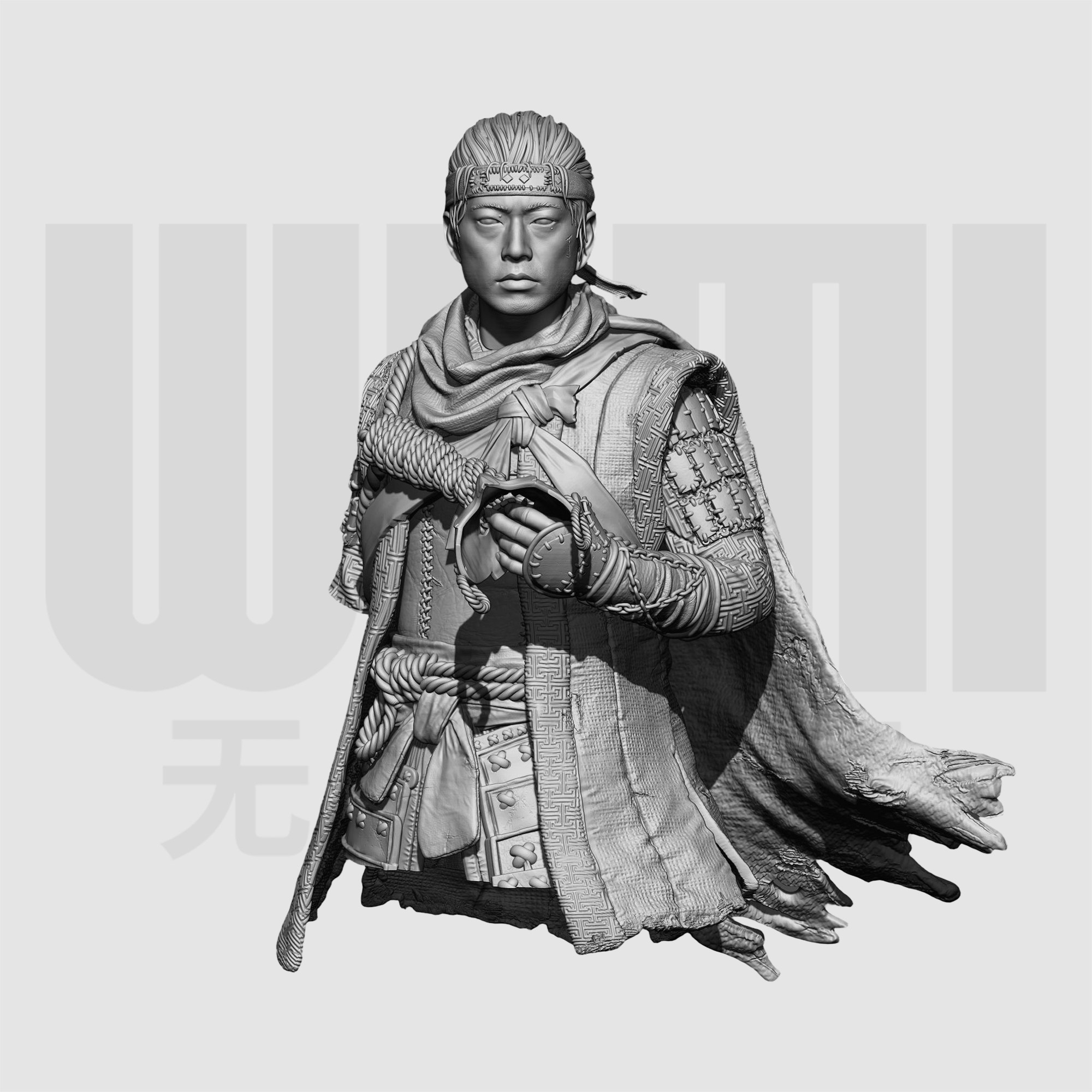 对马岛之魂 境井仁 1/10胸像白模16比例GK树脂白模手办模型 1709