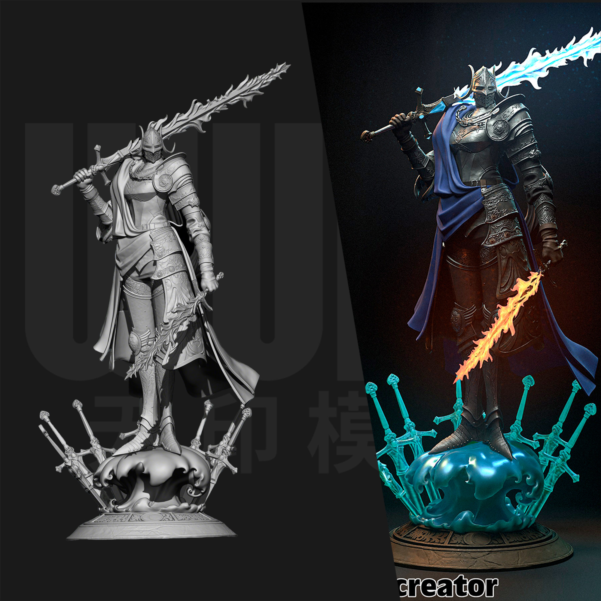 艾尔登法环 蕾菈娜 BOSS 1/24GK白模手办18比例树脂兵人模型 6249