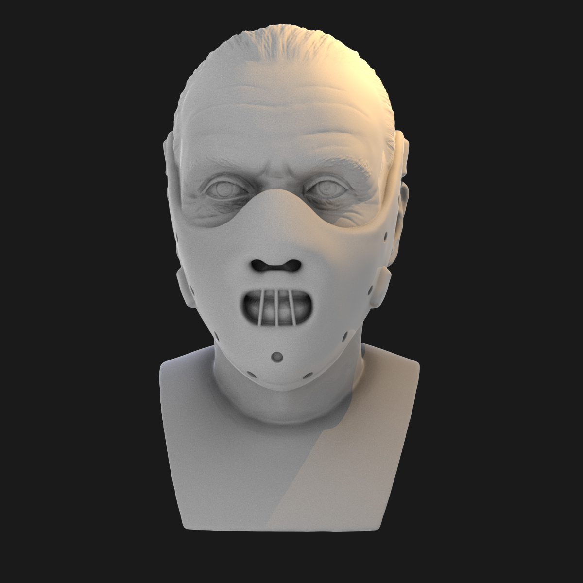 1/10沉默的羔羊汉尼拔莱克特胸像1比16GK白模 3D打印树脂手办模型